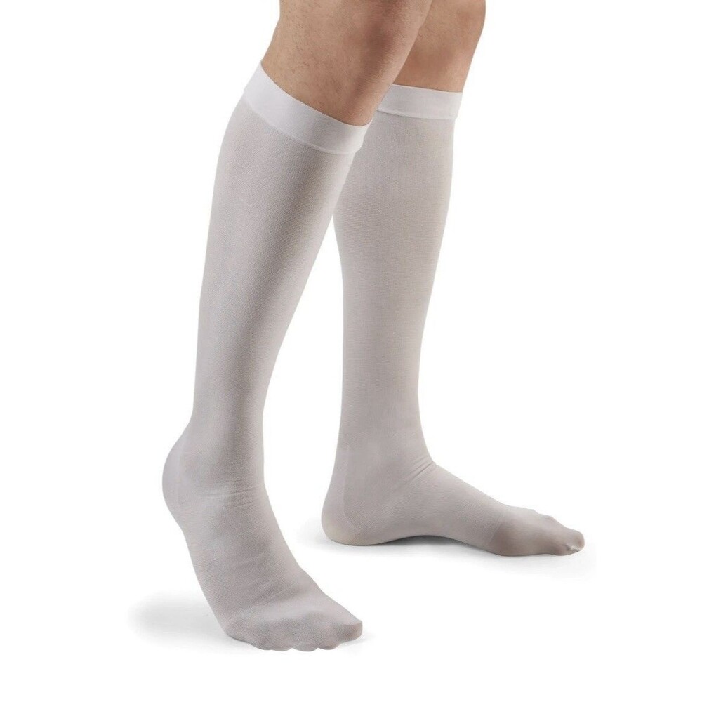 3M Futuro Anti-Embolism Knee Length Stockings XL White Moderate 18mmHg 71059EN - Picture 8 of 9